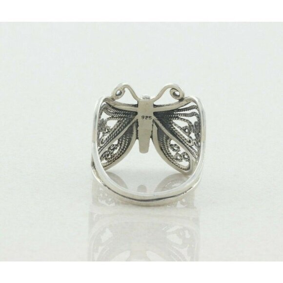 Sterling Silver Butterfly Band Ring Size 9 1/2 - Picture 7 of 7